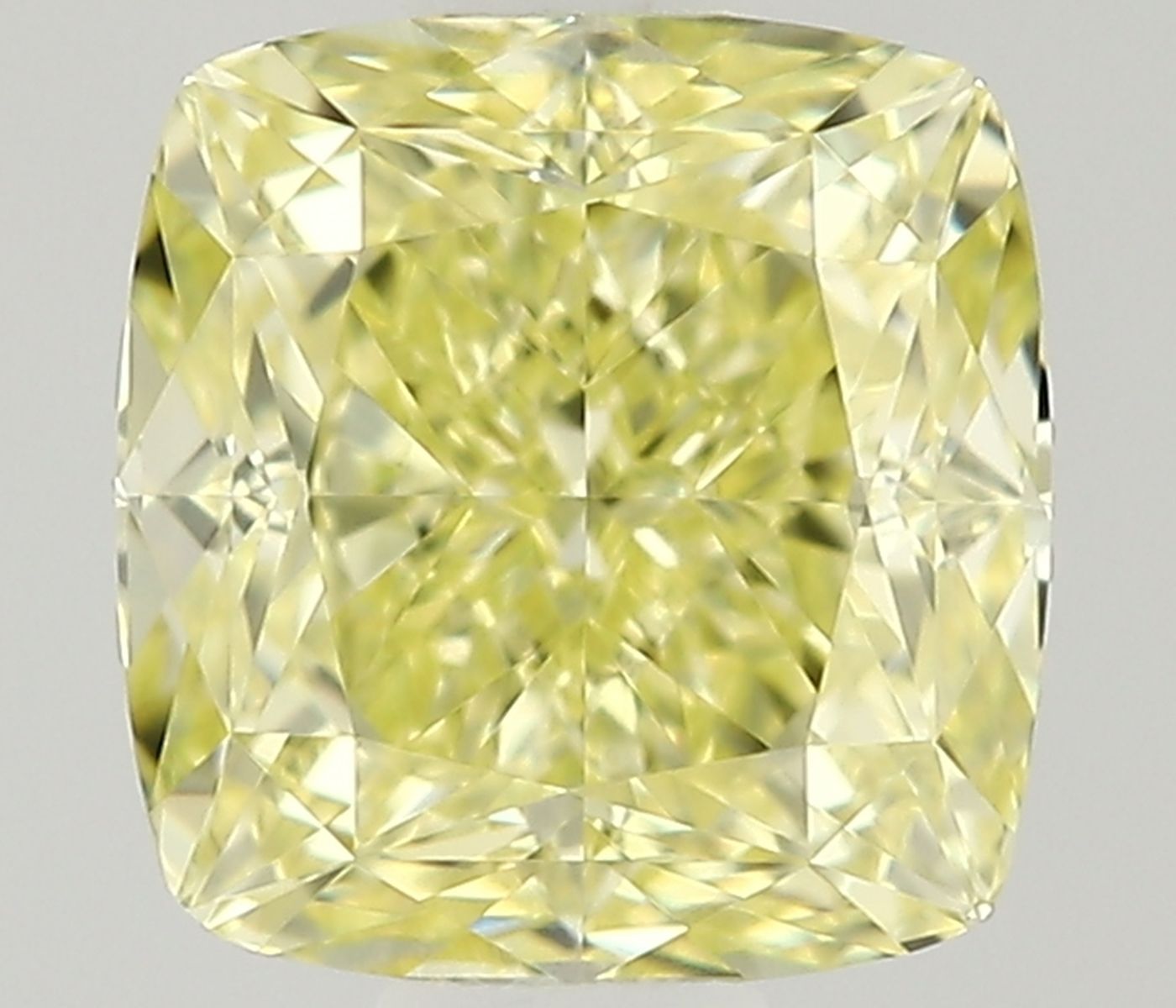 0.51ct Fancy Natural-even Yellow Cushion Modified Natural Diamond