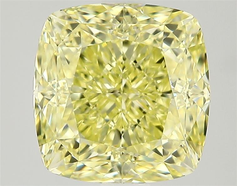 2.09ct Fancy Natural-even Yellow Cushion Modified Natural Diamond