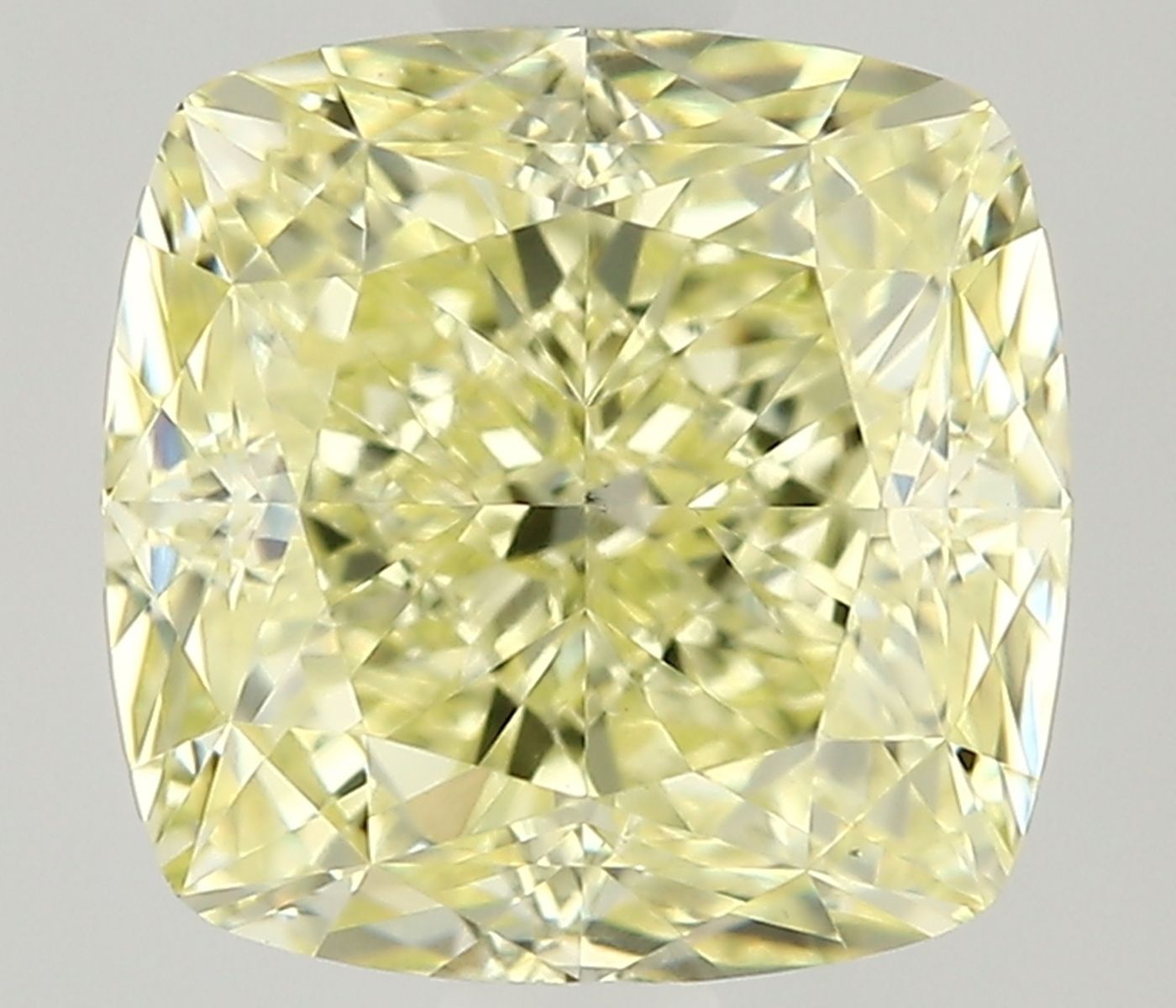 1.57ct Fancy Natural-even Yellow Cushion Modified Natural Diamond