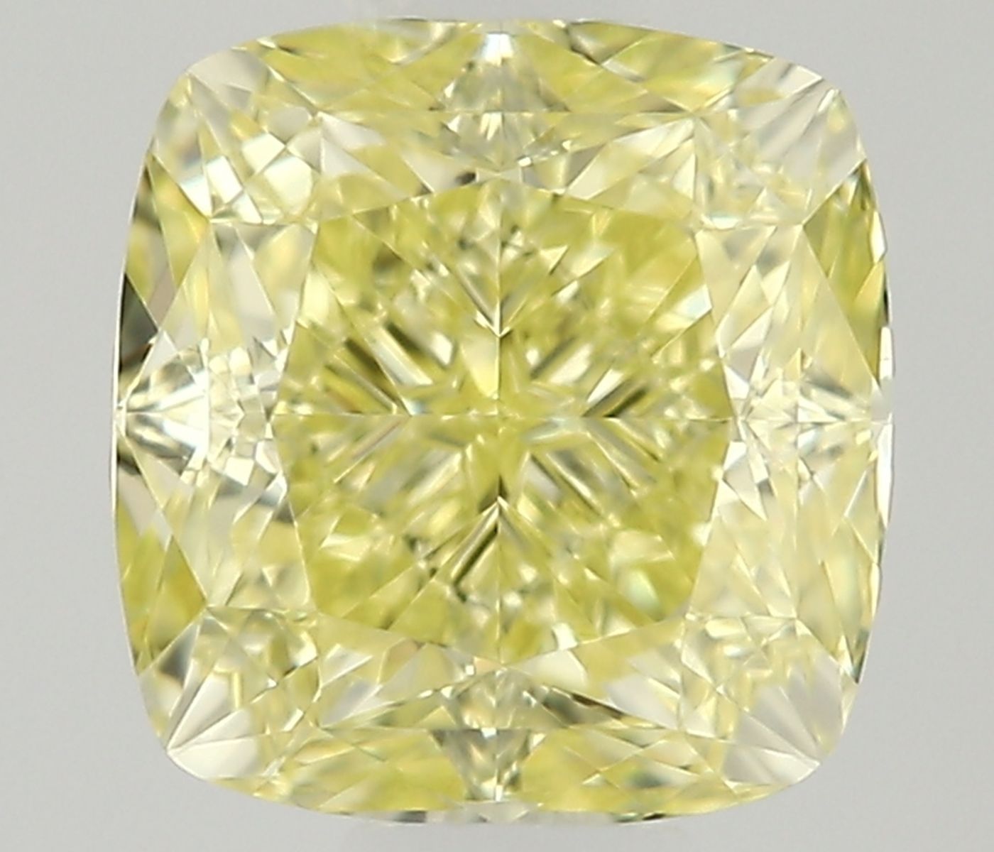 0.51ct Fancy Natural-even Yellow Cushion Modified Natural Diamond