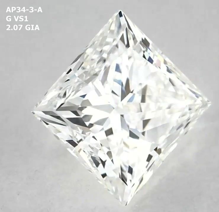 2.07ct Princess G VS1 Natural Diamond