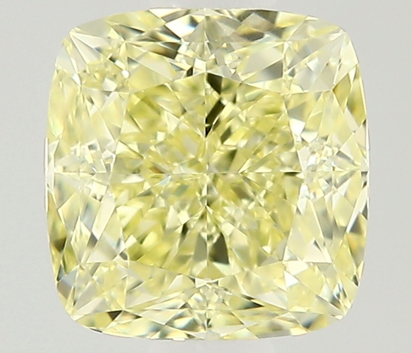 0.54ct Fancy Natural-even Yellow Cushion Modified Natural Diamond