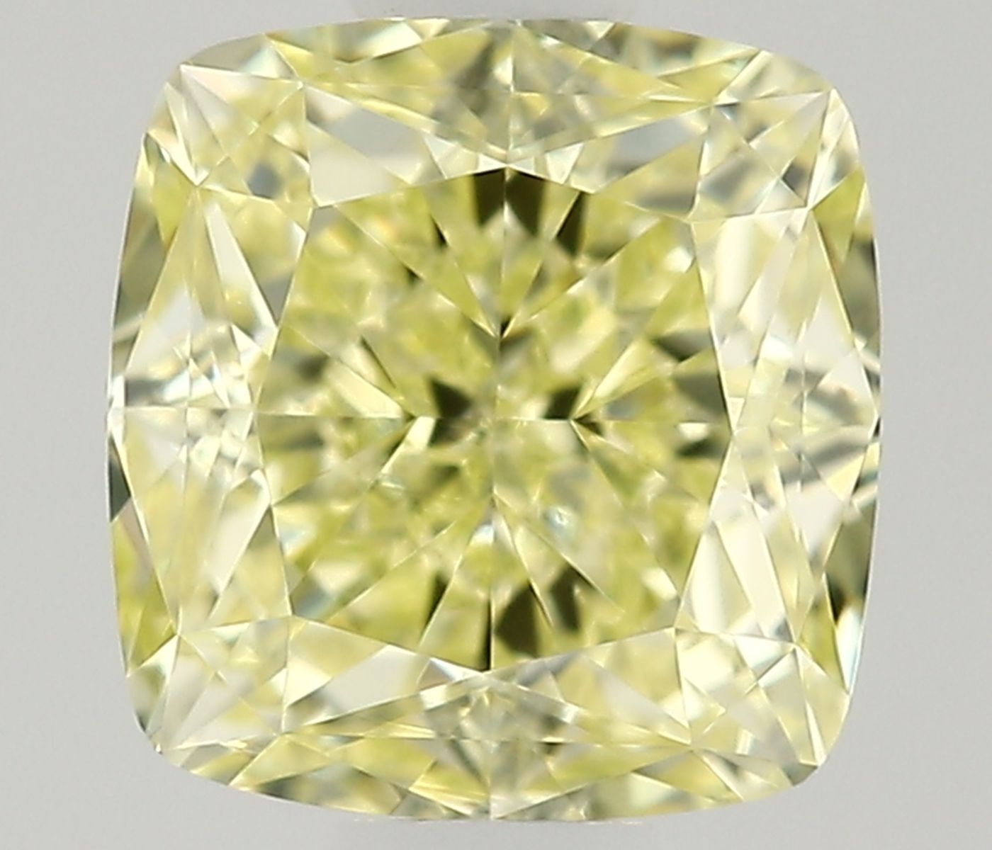 0.51ct Fancy Natural-even Yellow Cushion Modified Natural Diamond