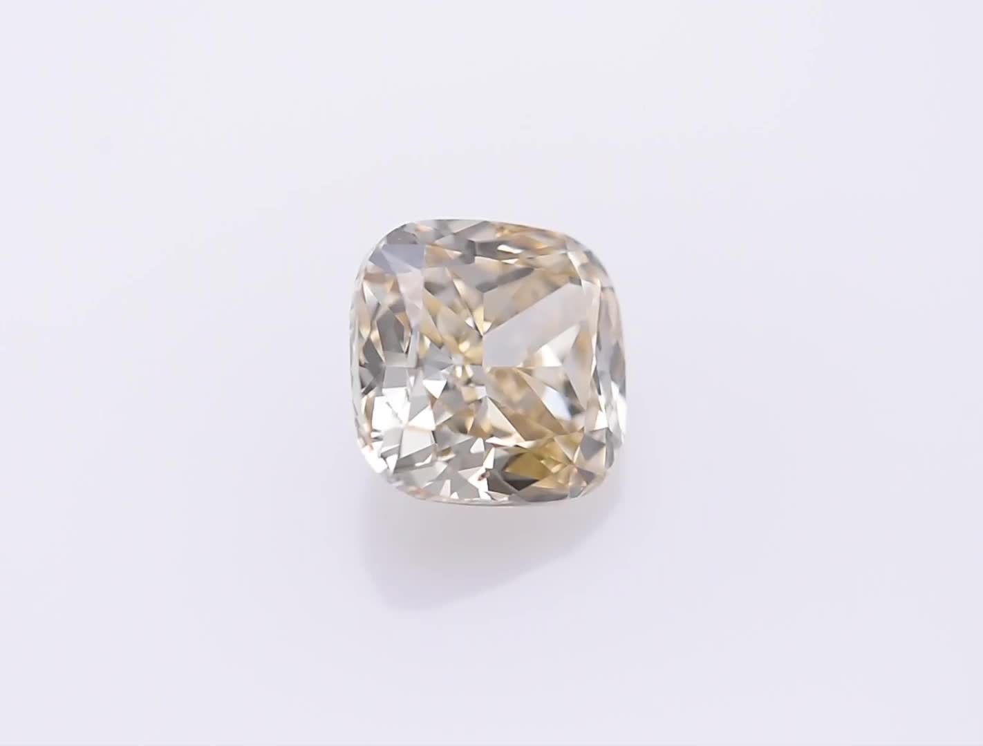 3.51ct Fancy Brownish Yellow Cushion Natural Diamond