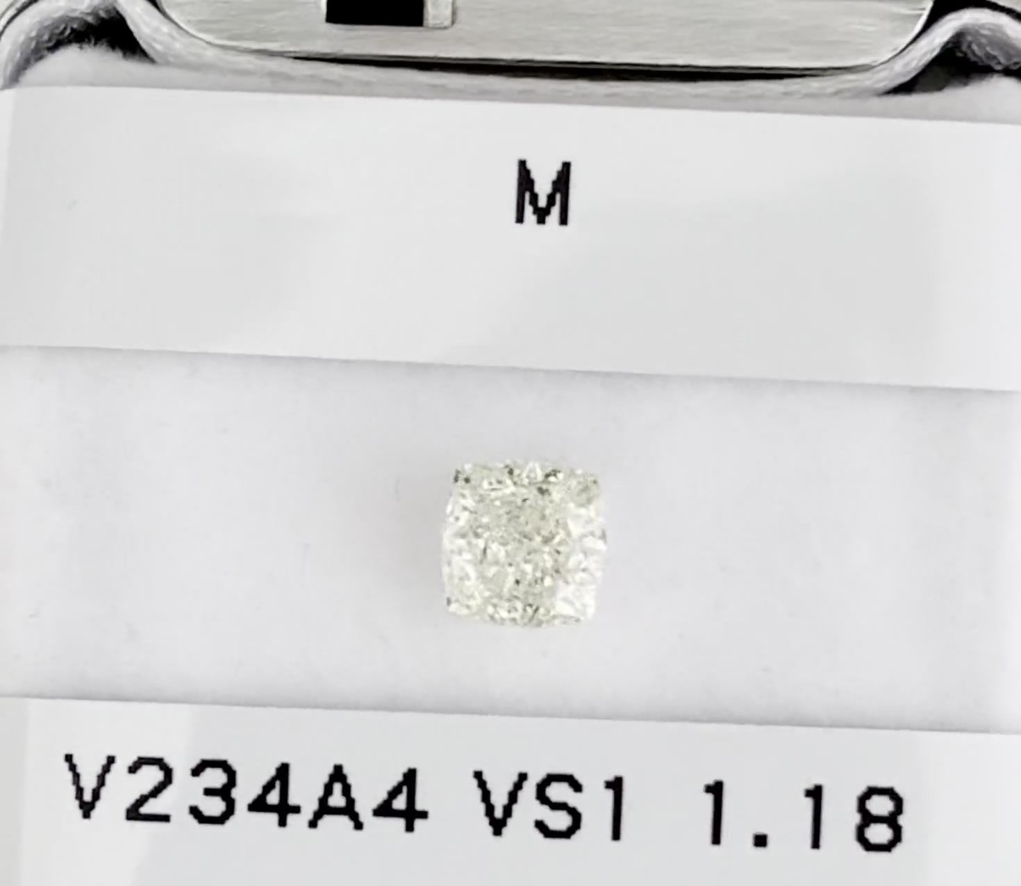 1.18ct Cushion M VS1 Natural Diamond