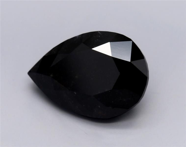 1.6ct Fancy Black Pear Natural Diamond