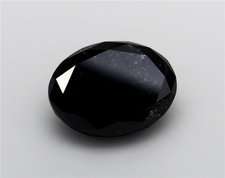 5.17ct Fancy Black Oval Natural Diamond