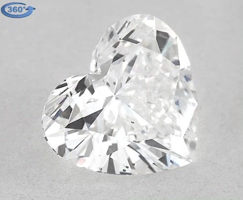 0.9ct Heart F SI1 Natural Diamond