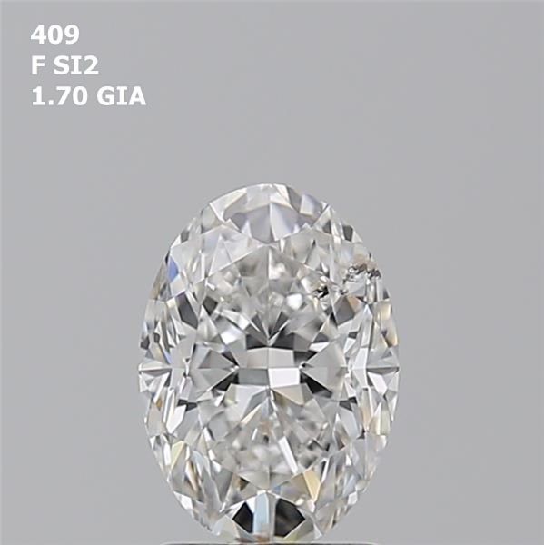 1.7ct Oval F SI2 Natural Diamond
