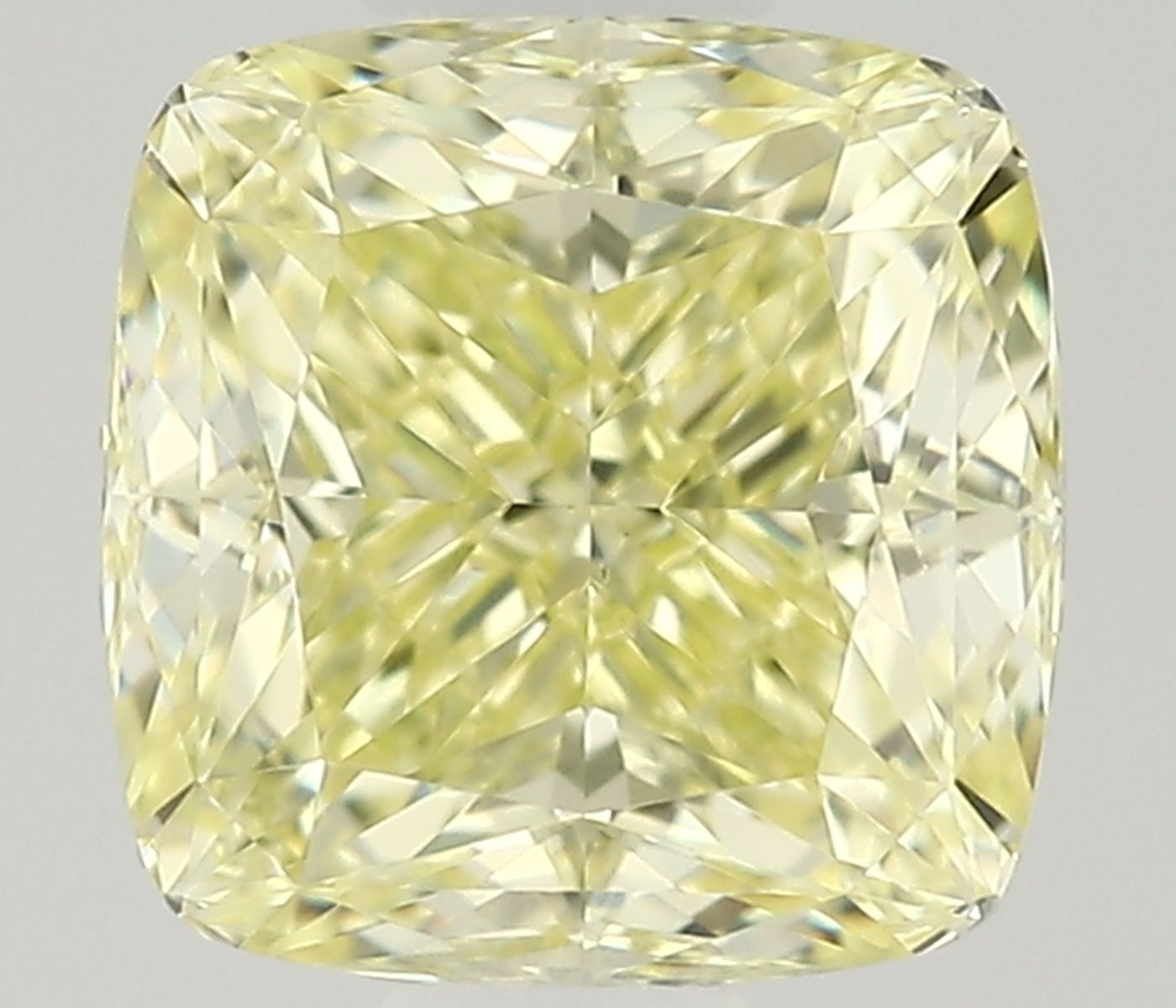 0.5ct Fancy Natural-even Yellow Cushion Modified Natural Diamond
