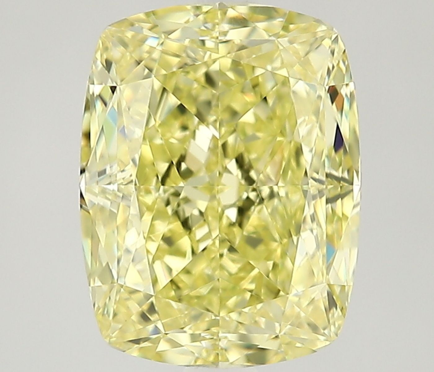 2.22ct Fancy Natural-even Yellow Cushion Modified Natural Diamond