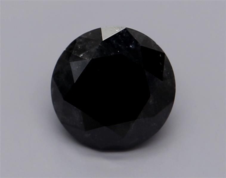 1.08ct Fancy Black Round Natural Diamond