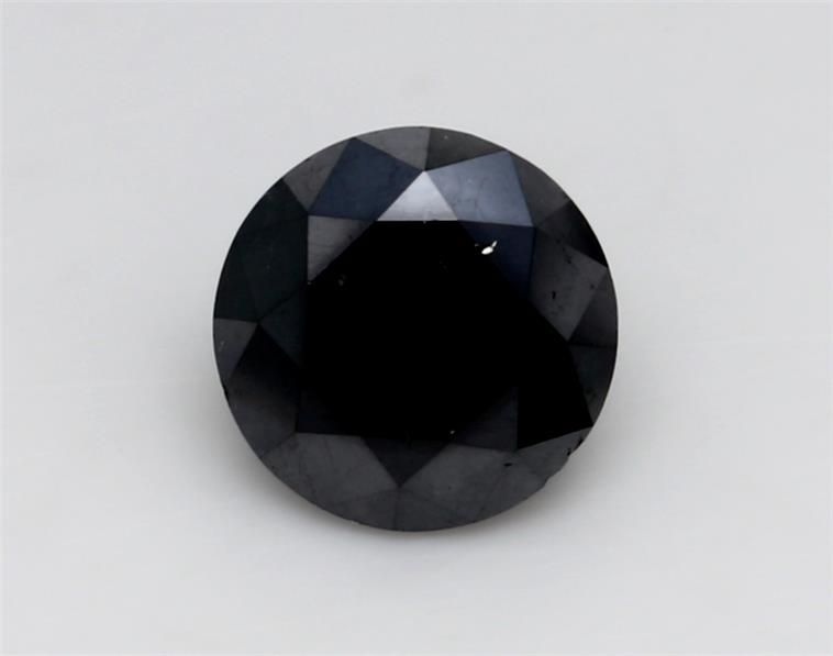 0.97ct Fancy Black Round Natural Diamond
