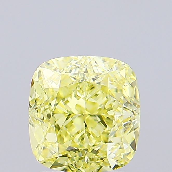 1.74ct Fancy Yellow Cushion Natural Diamond