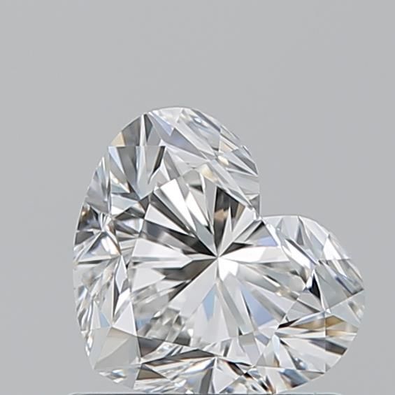 0.9ct Heart F VVS2 Natural Diamond