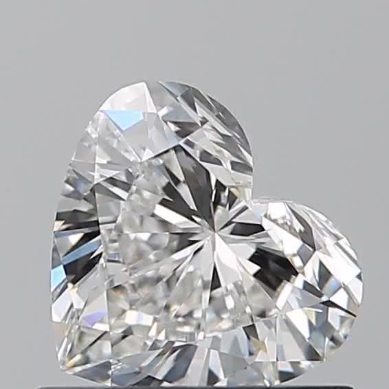 0.71ct Heart F VS2 Natural Diamond