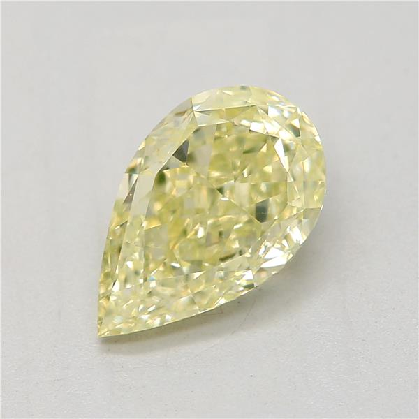 1.01ct Light Greenish Yellow Pear Natural Diamond