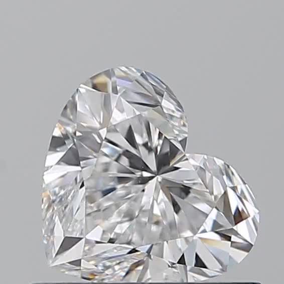 0.71ct Heart D VS2 Natural Diamond