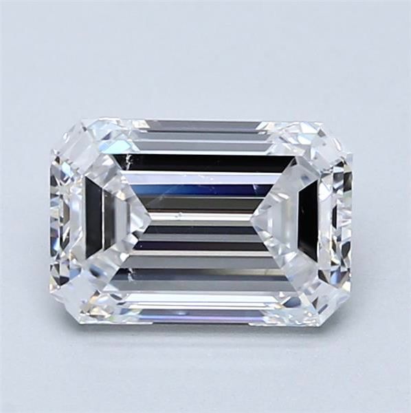 1.7ct Emerald D SI2 Natural Diamond