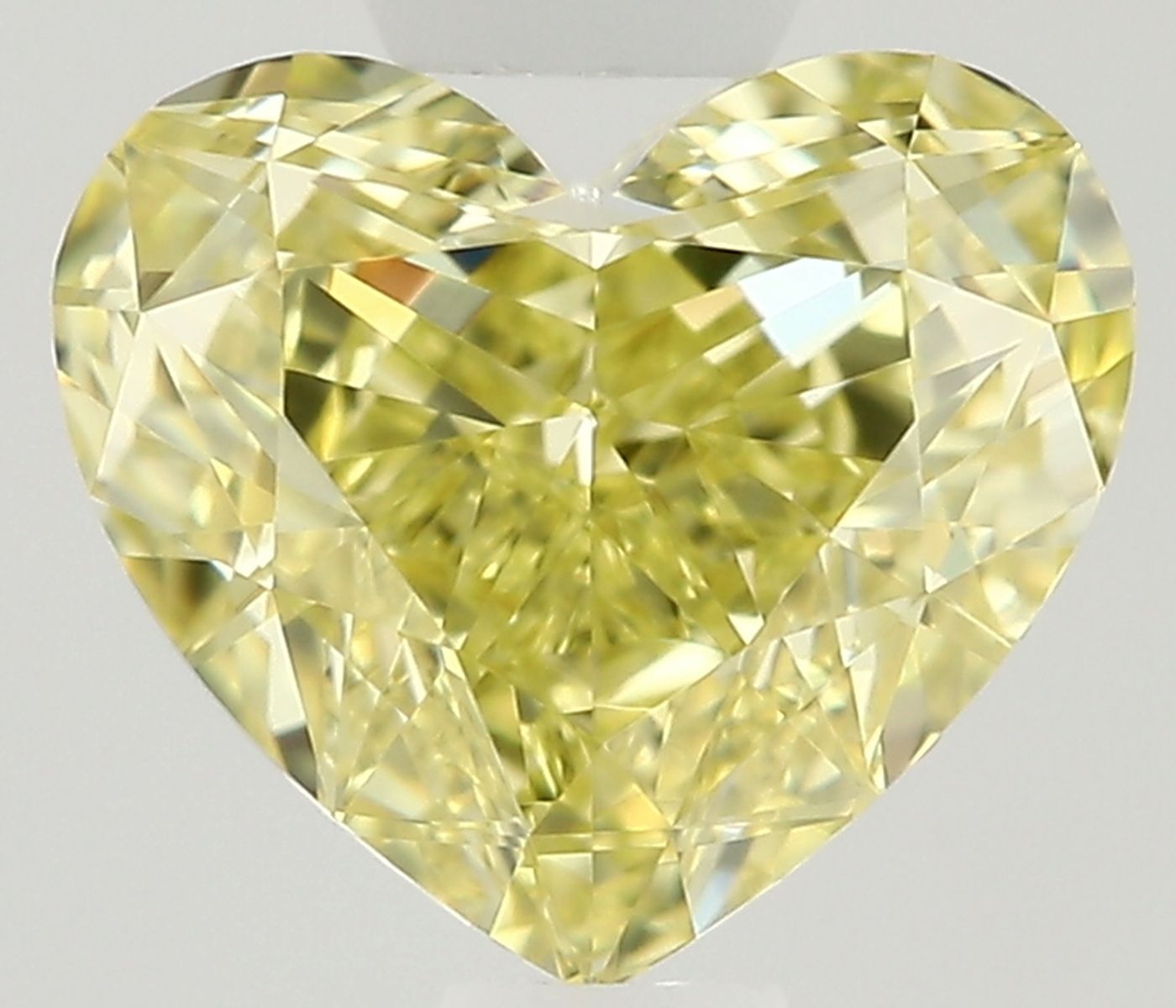 0.62ct Fancy Natural-even Yellow Heart Natural Diamond