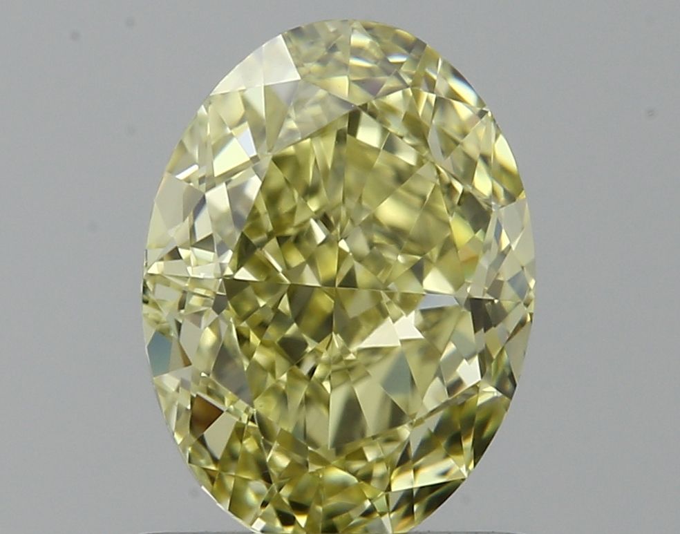 1.01ct Fancy Yellow Oval Natural Diamond