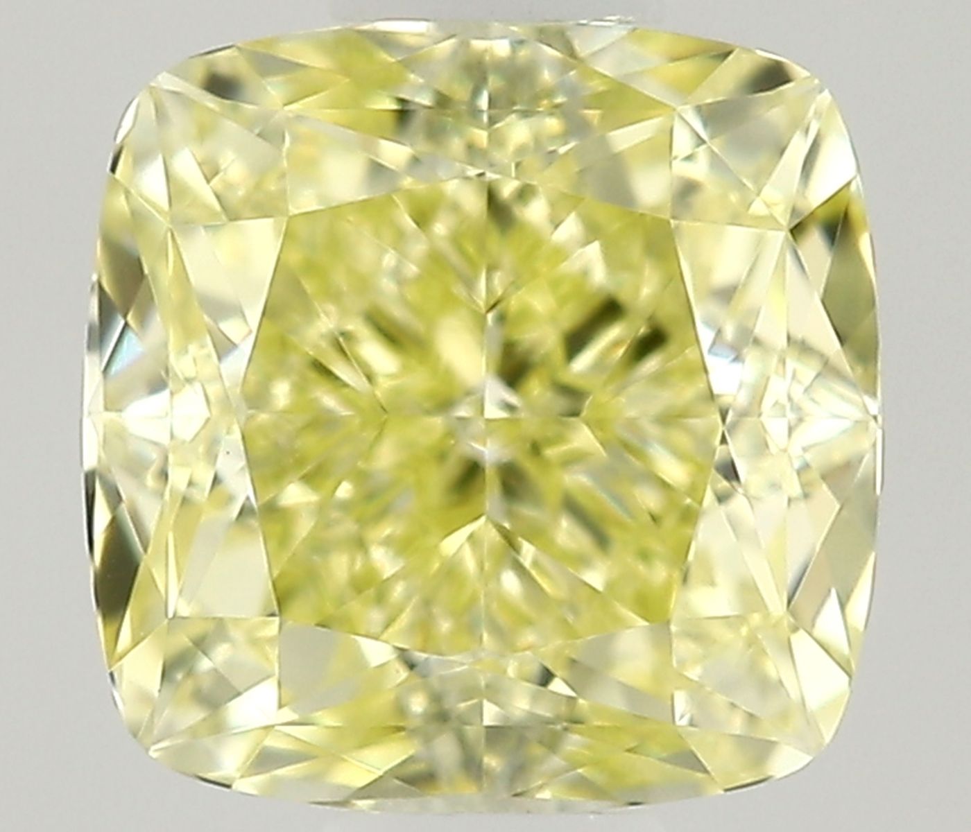 0.5ct Fancy Natural-even Yellow Cushion Modified Natural Diamond