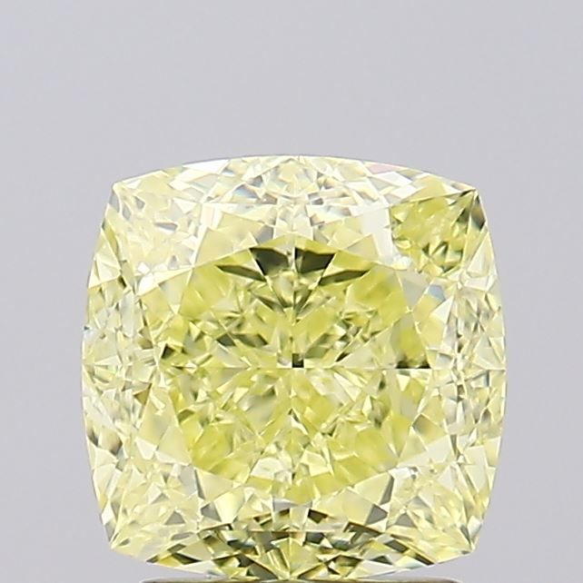 3.13ct Fancy Yellow Cushion Natural Diamond
