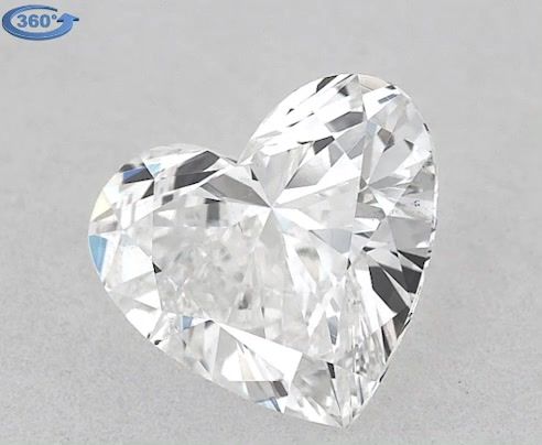 0.9ct Heart F SI1 Natural Diamond