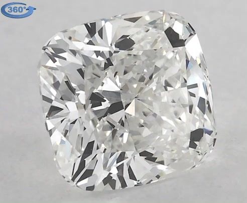 0.82ct Cushion H VVS2 Natural Diamond