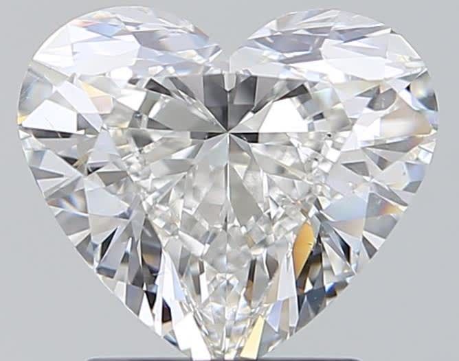 1.7ct Heart F SI1 Natural Diamond