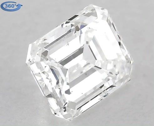 0.9ct Emerald F SI1 Natural Diamond