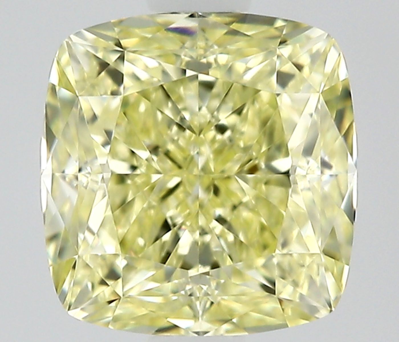 1.57ct Fancy Natural-even Yellow Cushion Modified Natural Diamond