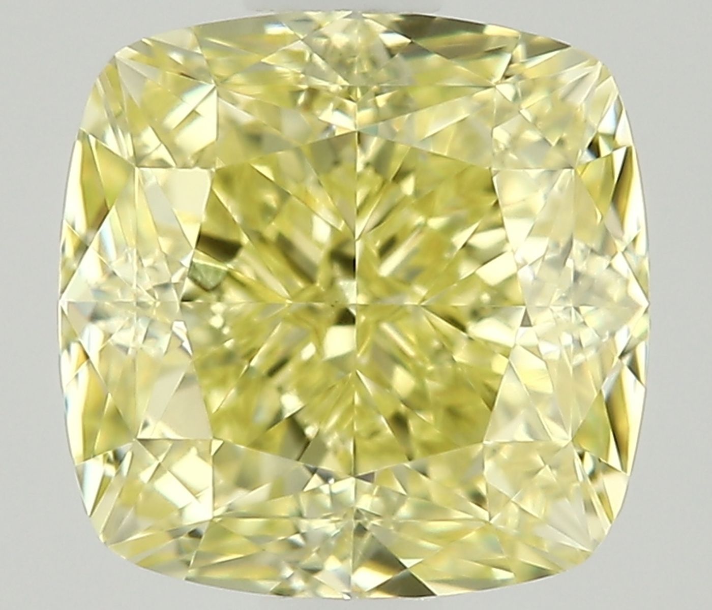 1.07ct Fancy Natural-even Yellow Cushion Modified Natural Diamond
