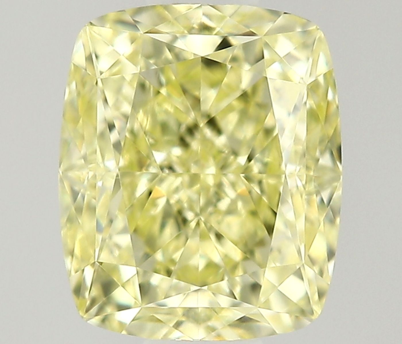 0.5ct Fancy Natural-even Yellow Cushion Modified Natural Diamond