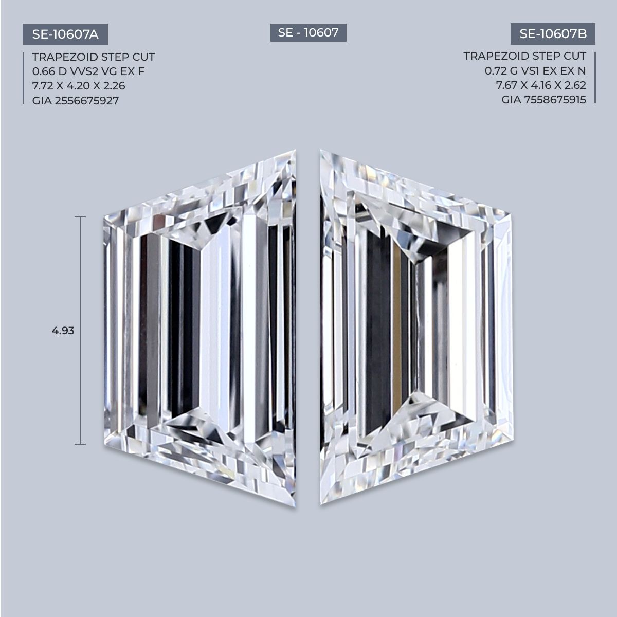 0.72ct Trapezoid G VS1 Natural Diamond