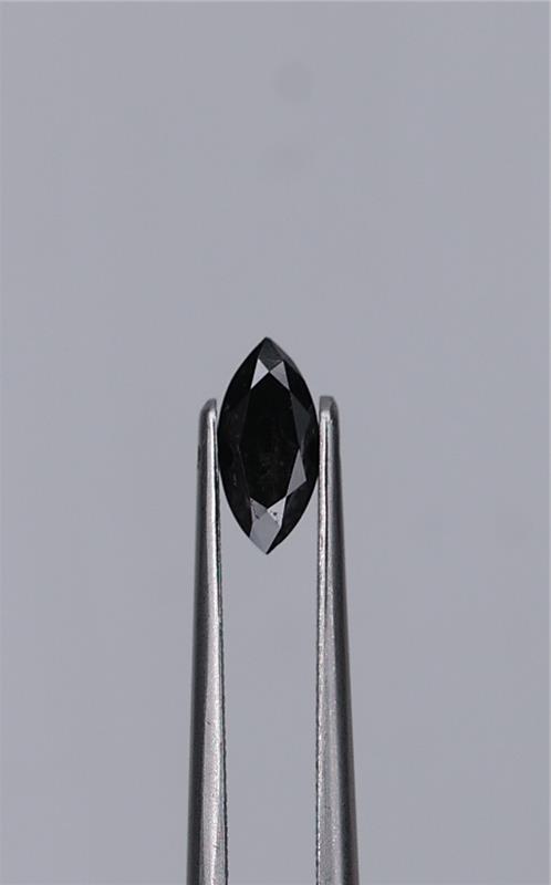 0.63ct Fancy Black Marquise Natural Diamond