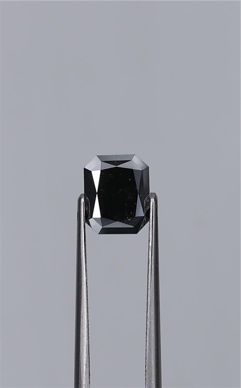 1.49ct Fancy Black Radiant Natural Diamond
