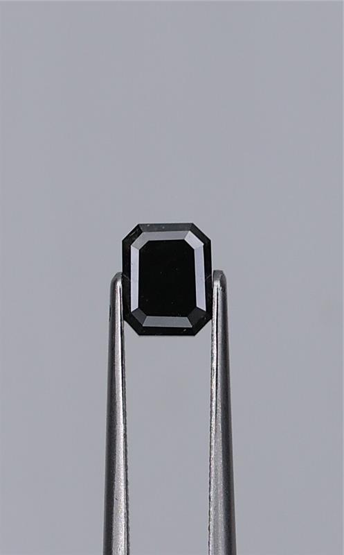 0.91ct Fancy Black Emerald Natural Diamond