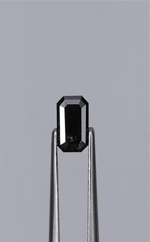 0.66ct Fancy Black Emerald Natural Diamond