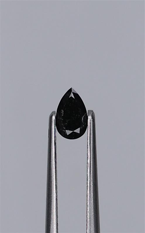 0.27ct Fancy Black Pear Natural Diamond