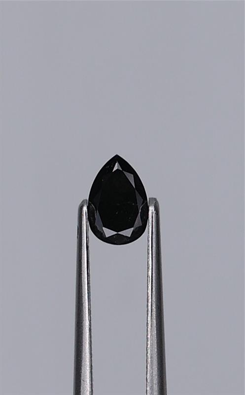 0.46ct Fancy Black Pear Natural Diamond