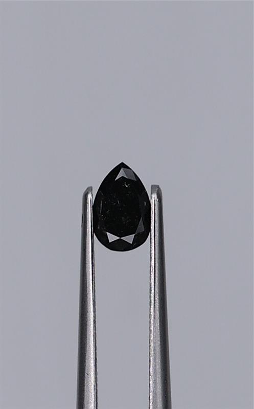 0.46ct Fancy Black Pear Natural Diamond