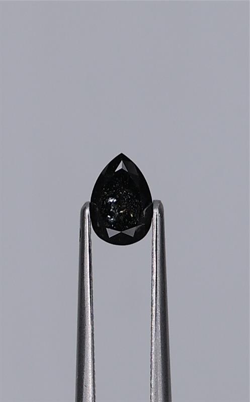 0.59ct Fancy Black Pear Natural Diamond