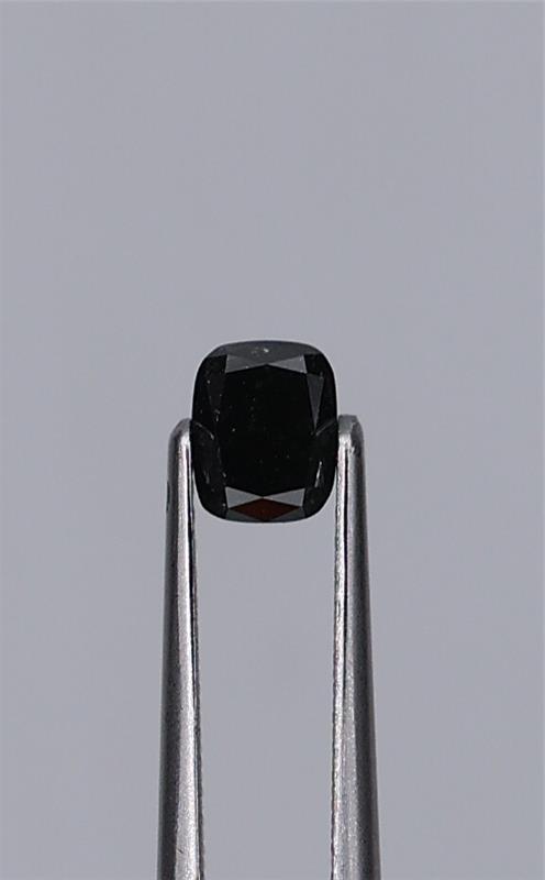 0.58ct Fancy Black Cushion Natural Diamond