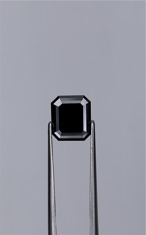 3.64ct Fancy Black Emerald Natural Diamond