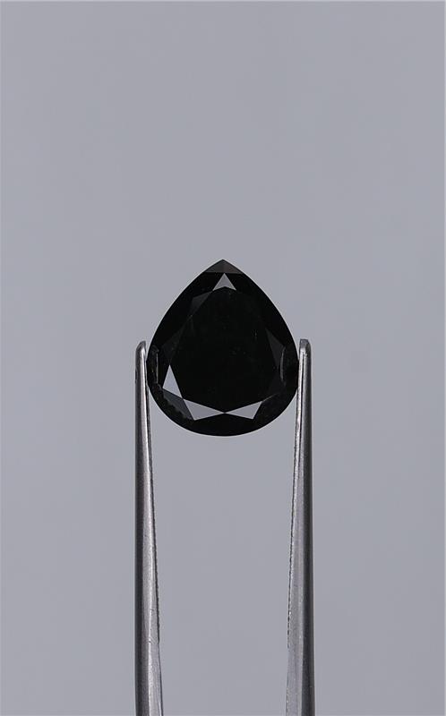 4.53ct Fancy Black Pear Natural Diamond