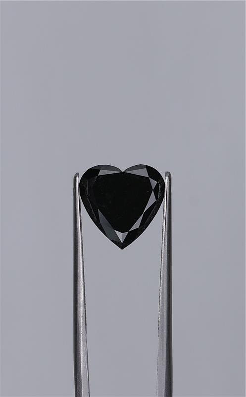 3.6ct Fancy Black Heart Natural Diamond