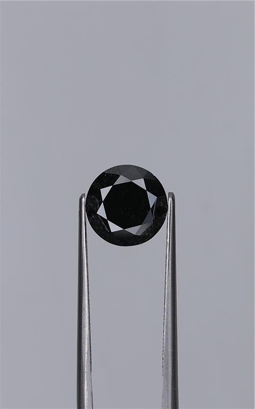 2.49ct Fancy Black Round Natural Diamond