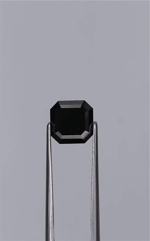 3.11ct Fancy Black Asscher Natural Diamond