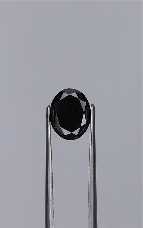 2.9ct Fancy Black Oval Natural Diamond